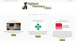Desktop Screenshot of highlandvetclinic.com